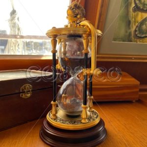 National Maritime Historical Society Hourglass Sand Timer holding a 30 Minute Measure of Blue Sand - CO88.co