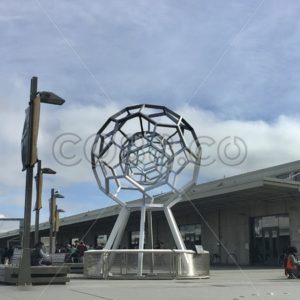 Buckyball, a towering 25-foot illuminated sculpture that features two nested, geodesic spheres - CO88.co