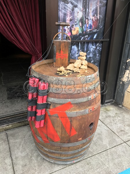 Dynamite Barrel/TNT Drum is a Prop of an Explosive Type of Keg in Front of The San Francisco Dungeon - CO88.co