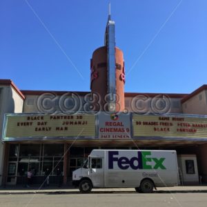 FedEx Ground Truck parked in front of the Regal Jack London, a Movie Theater in Oakland, California - CO88.co