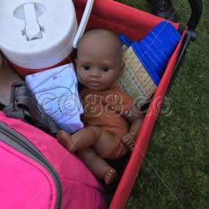 Random View into Pulled Cart at HSB Music Festival with Beverage Container, Doll, Rice Mat, Backpack - CO88.co