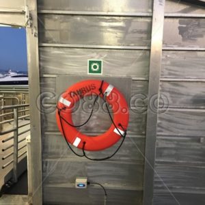 Red Lifesaver Ring Buoy Lifebelt located on one of San Francisco Bay Ferry Fleet‘s Vessels – Taurus - CO88.co